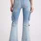 *HAPPI - Crop Flare Cargo Jeans