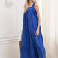 Embroidered Lace Trim Tiered Maxi Dress - RD1321