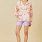 *Floral Print Hoodie Windbreaker