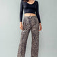 Savanna Leopard Cropped Cargo Pants