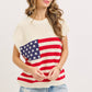 STAR AND STRIPE AMERICAN FLAG KNIT TOP