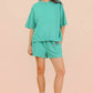 PS Mineral Washed Knit Casual Top & Shorts