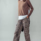 Savanna Leopard Cropped Cargo Pants