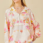 *Floral Print Hoodie Windbreaker