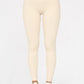 Bronze - No Front Seam Lycra-Blend Swoop Leggings - NATURAL