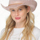 C.C Brand Sequin detailing Cowboy hat with suede trim