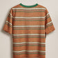 Striped Knit Ringer Tee W Crew Neck