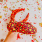 *Red Gold Leopard Knotted Headband