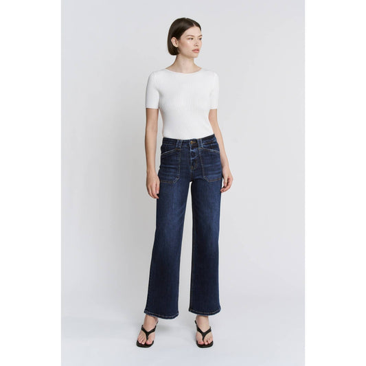 MICA HIGH RISE WIDE LEG WITH PATCH POCKET