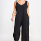 Ribbed Jumpsuit Overalls - Plus Size Clothing