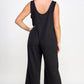 Ribbed Jumpsuit Overalls - Plus Size Clothing