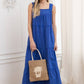 Embroidered Lace Trim Tiered Maxi Dress - RD1321