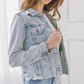 DISTRESSED LIGHT DENIM JACKET - KANCAN