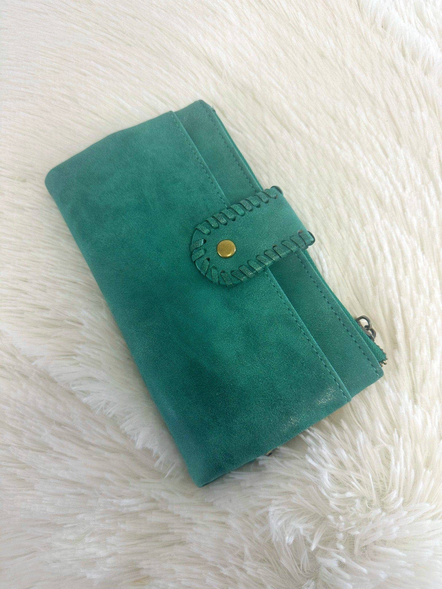 BP207 Grace Crossbody Clutch Wallet - Pearl Emerald