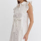 *White Collard Button-up Mini Dress