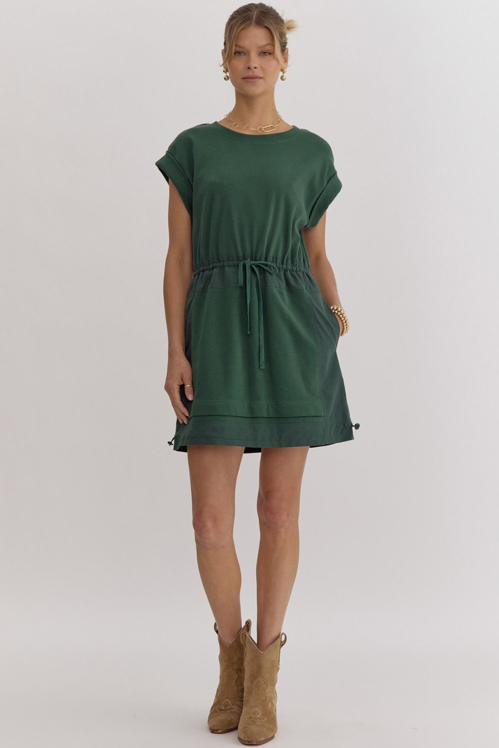 The Go Getter Dress - Forest Green