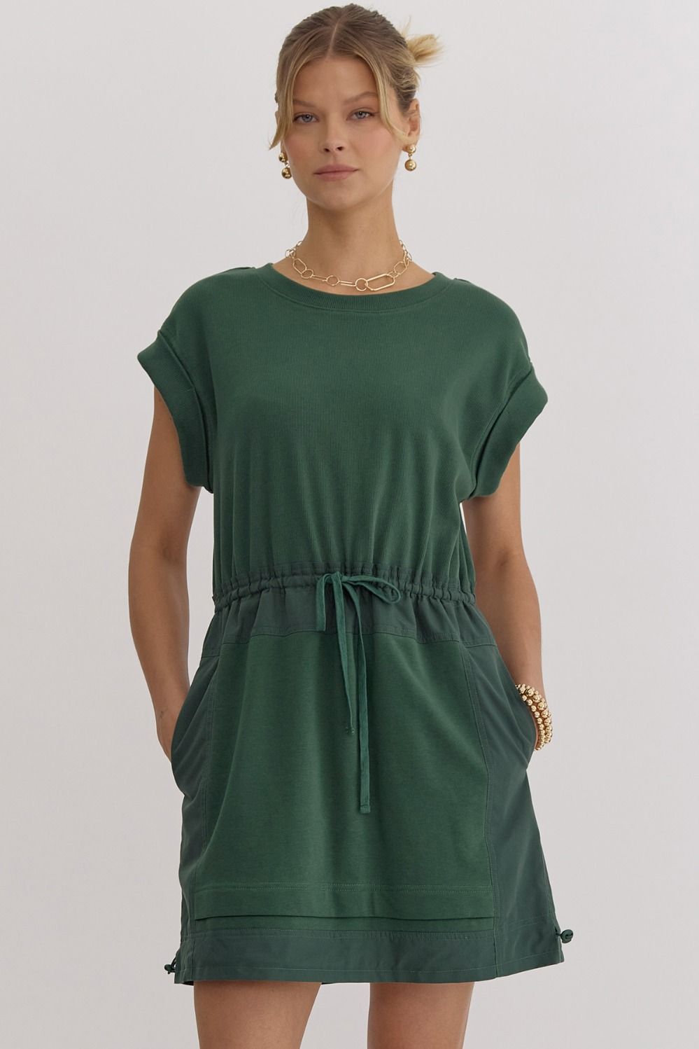 The Go Getter Dress - Forest Green