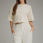 Solid Short Sleeve Sweater Jacket
