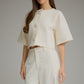 Solid Short Sleeve Sweater Jacket