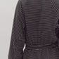 *Stripe long sleeve half zip romper