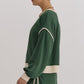 *Lightweight Long Sleeve Hunter Green Top and High waisted Skort Set