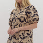 *Plus Size Floral Print V-Neck Top
