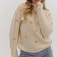 *Long Sleeve Turtle Neck Sweater - Cream