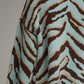 Animal print long sleeve knit top