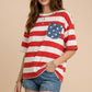 4th of July star pocket top