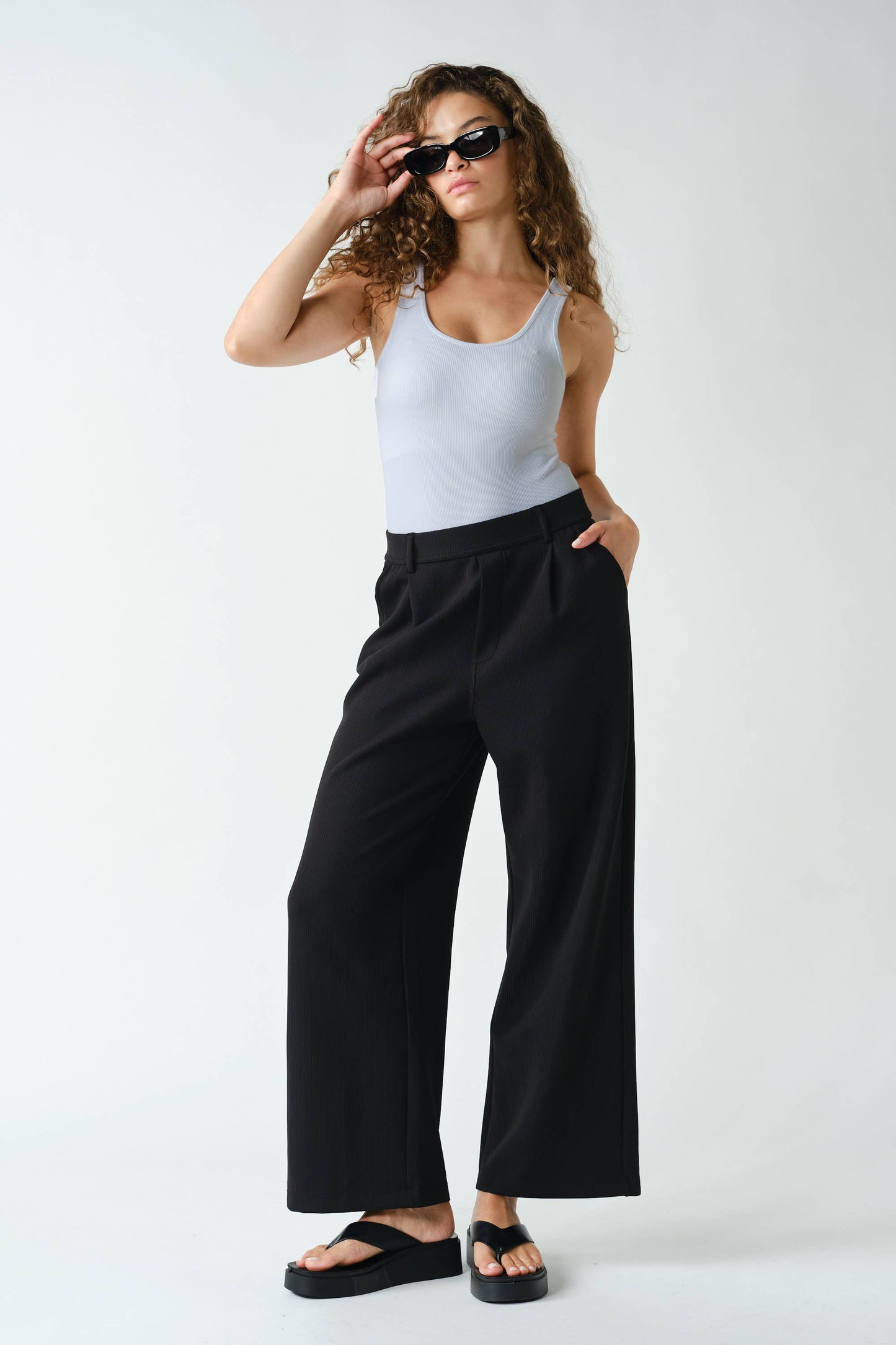 Jacquard Ribbed District Tailored Trousers