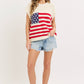 STAR AND STRIPE AMERICAN FLAG KNIT TOP