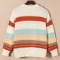 Colorblock Stripe Crew Neck Sweater