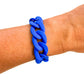 CHUNKY ACRYLIC CHAIN LINK BRACELET - BLUE