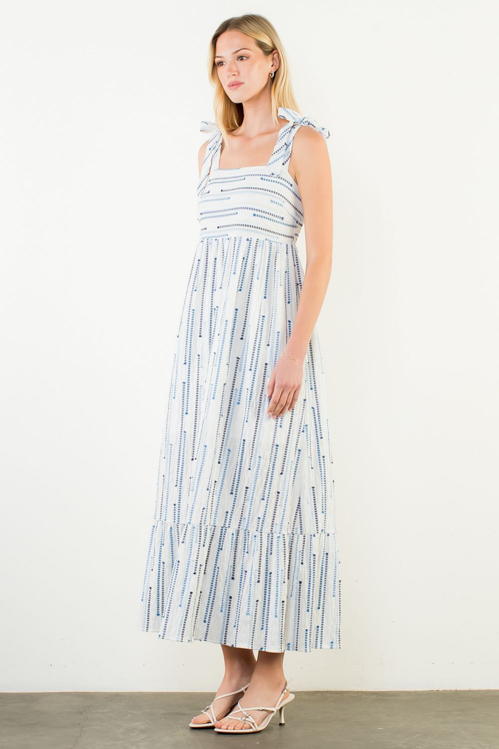 THML Tie Strap Maxi Dress
