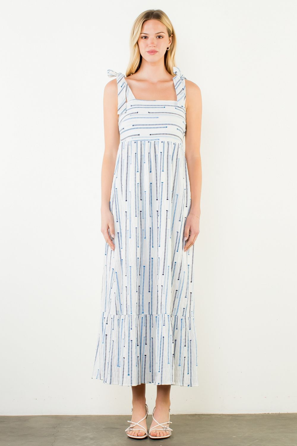 THML Tie Strap Maxi Dress