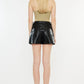 *KANCAN - HIGH RISE FAUX LEATHER BLACK SHORTS