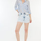 KANCAN HIGH RISE ACID WASH DENIM SHORTS