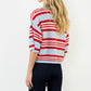 THML Striped Collared Sweater Top