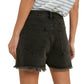 *WISHLIST OVERLAP DISTRESSED BLACK DENIM SHORT