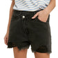 *WISHLIST OVERLAP DISTRESSED BLACK DENIM SHORT