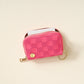 Check Zip Around Wallet - Hot Pink